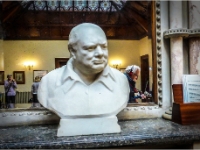 A Bust Of Sir Winston Churchill.