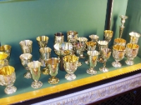 Silver Goblets.  Silver goblets on display in the room containing the Norfolk Knife. : Peter Jackson