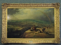 A Painting By H.P. Parker 1843.  A view of Sheffield from the southeast, painted in 1843 by H.P.Parker. The area today is known as Sky Edge.