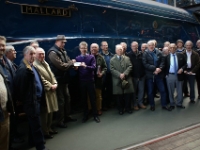 Members Of The Club By The Mallard  Presenting our cheque in front of the Mallard.