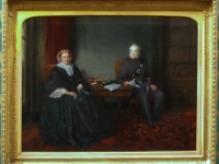 Sir John And Lady Brown.  A painting of Sir John and Lady Brown, Master Cutler 1865 - 1867.