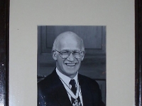 John T. Harvey.  A Photograph of Dr John T. Harvey taken in 1991 when he was Master Cutler. The photograph is hanging in the chambers of the Master Cutler.
